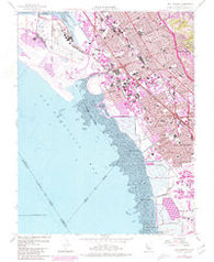 San Leandro California Historical topographic map, 1:24000 scale, 7.5 X 7.5 Minute, Year 1959