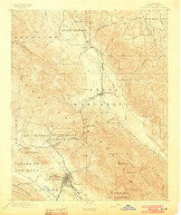 San Luis Obispo California Historical topographic map, 1:62500 scale, 15 X 15 Minute, Year 1897