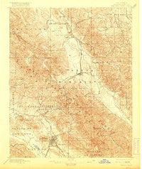 San Luis Obispo California Historical topographic map, 1:62500 scale, 15 X 15 Minute, Year 1897