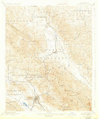 San Luis Obispo California Historical topographic map, 1:62500 scale, 15 X 15 Minute, Year 1897