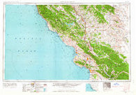 San Luis Obispo California Historical topographic map, 1:250000 scale, 1 X 2 Degree, Year 1956