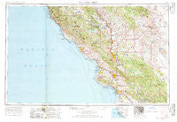 San Luis Obispo California Historical topographic map, 1:250000 scale, 1 X 2 Degree, Year 1956