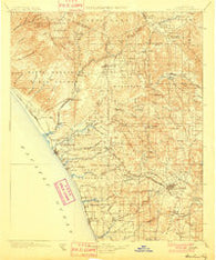 San Luis Rey California Historical topographic map, 1:125000 scale, 30 X 30 Minute, Year 1901