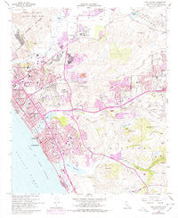 San Luis Rey California Historical topographic map, 1:24000 scale, 7.5 X 7.5 Minute, Year 1968