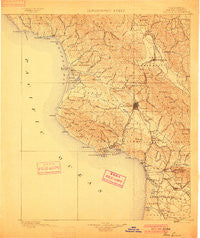 San Luis California Historical topographic map, 1:125000 scale, 30 X 30 Minute, Year 1900