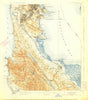 San Mateo California Historical topographic map, 1:62500 scale, 15 X 15 Minute, Year 1915