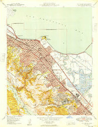 San Mateo California Historical topographic map, 1:24000 scale, 7.5 X 7.5 Minute, Year 1949
