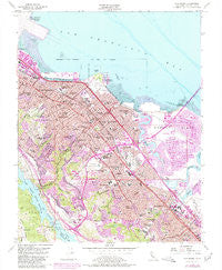 San Mateo California Historical topographic map, 1:24000 scale, 7.5 X 7.5 Minute, Year 1956
