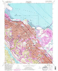 San Mateo California Historical topographic map, 1:24000 scale, 7.5 X 7.5 Minute, Year 1956