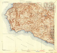 San Pedro Hill California Historical topographic map, 1:24000 scale, 7.5 X 7.5 Minute, Year 1942