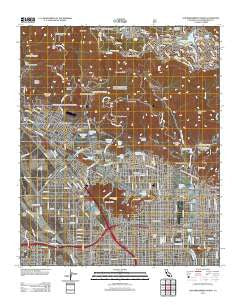 San Bernardino North California Historical topographic map, 1:24000 scale, 7.5 X 7.5 Minute, Year 2012
