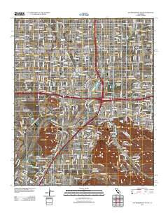 San Bernardino South California Historical topographic map, 1:24000 scale, 7.5 X 7.5 Minute, Year 2012