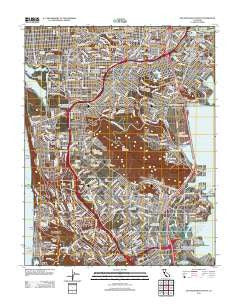 San Francisco South California Historical topographic map, 1:24000 scale, 7.5 X 7.5 Minute, Year 2012