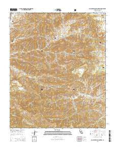 San Guillermo Mountain California Current topographic map, 1:24000 scale, 7.5 X 7.5 Minute, Year 2015
