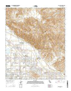 San Jacinto California Current topographic map, 1:24000 scale, 7.5 X 7.5 Minute, Year 2015
