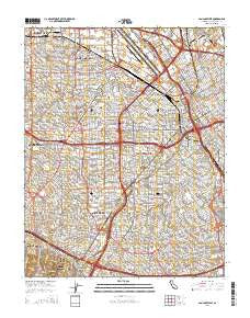 San Jose West California Current topographic map, 1:24000 scale, 7.5 X 7.5 Minute, Year 2015
