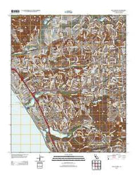 San Luis Rey California Historical topographic map, 1:24000 scale, 7.5 X 7.5 Minute, Year 2012