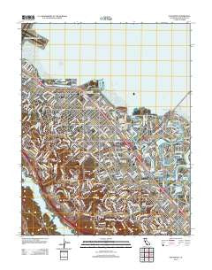 San Mateo California Historical topographic map, 1:24000 scale, 7.5 X 7.5 Minute, Year 2012