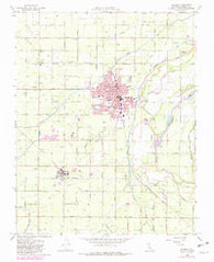 Sanger California Historical topographic map, 1:24000 scale, 7.5 X 7.5 Minute, Year 1965