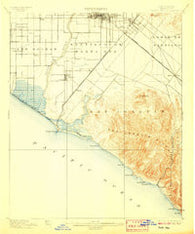 Santa Ana California Historical topographic map, 1:62500 scale, 15 X 15 Minute, Year 1901