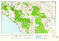 Santa Ana California Historical topographic map, 1:250000 scale, 1 X 2 Degree, Year 1960
