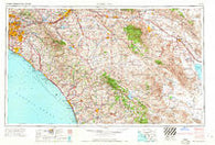 Santa Ana California Historical topographic map, 1:250000 scale, 1 X 2 Degree, Year 1965