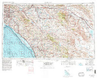 Santa Ana California Historical topographic map, 1:250000 scale, 1 X 2 Degree, Year 1959