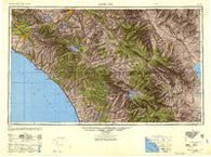 Santa Ana California Historical topographic map, 1:250000 scale, 1 X 2 Degree, Year 1947
