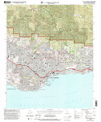 Santa Barbara California Historical topographic map, 1:24000 scale, 7.5 X 7.5 Minute, Year 1995