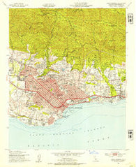 Santa Barbara California Historical topographic map, 1:24000 scale, 7.5 X 7.5 Minute, Year 1952
