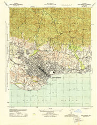 Santa Barbara California Historical topographic map, 1:31680 scale, 7.5 X 7.5 Minute, Year 1944