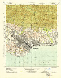Santa Barbara California Historical topographic map, 1:31680 scale, 7.5 X 7.5 Minute, Year 1944