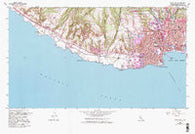 Santa Cruz California Historical topographic map, 1:24000 scale, 7.5 X 7.5 Minute, Year 1954