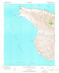 Santa Cruz Island A California Historical topographic map, 1:24000 scale, 7.5 X 7.5 Minute, Year 1943