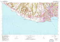 Santa Cruz California Historical topographic map, 1:24000 scale, 7.5 X 7.5 Minute, Year 1954