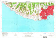 Santa Cruz California Historical topographic map, 1:24000 scale, 7.5 X 7.5 Minute, Year 1954