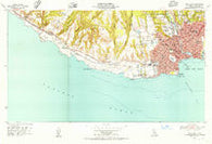 Santa Cruz California Historical topographic map, 1:24000 scale, 7.5 X 7.5 Minute, Year 1954