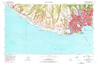 Santa Cruz California Historical topographic map, 1:24000 scale, 7.5 X 7.5 Minute, Year 1954