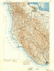 Santa Cruz California Historical topographic map, 1:125000 scale, 30 X 30 Minute, Year 1902