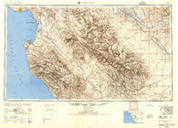 Santa Cruz California Historical topographic map, 1:250000 scale, 1 X 2 Degree, Year 1955