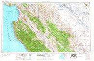 Santa Cruz California Historical topographic map, 1:250000 scale, 1 X 2 Degree, Year 1958