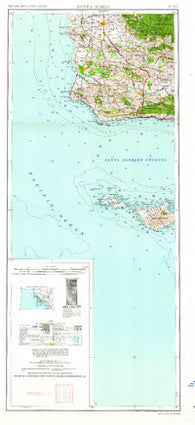 Santa Maria California Historical topographic map, 1:250000 scale, 2 X 1 Degree, Year 1962