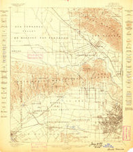 Santa Monica California Historical topographic map, 1:62500 scale, 15 X 15 Minute, Year 1898