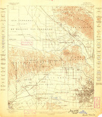 Santa Monica California Historical topographic map, 1:62500 scale, 15 X 15 Minute, Year 1898
