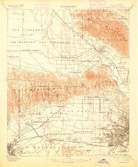 Santa Monica California Historical topographic map, 1:62500 scale, 15 X 15 Minute, Year 1902