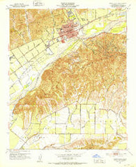Santa Paula California Historical topographic map, 1:24000 scale, 7.5 X 7.5 Minute, Year 1951