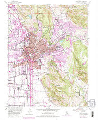 Santa Rosa California Historical topographic map, 1:24000 scale, 7.5 X 7.5 Minute, Year 1954