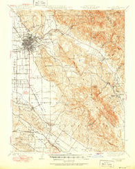 Santa Rosa California Historical topographic map, 1:62500 scale, 15 X 15 Minute, Year 1944