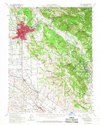 Santa Rosa California Historical topographic map, 1:62500 scale, 15 X 15 Minute, Year 1954