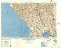Santa Rosa California Historical topographic map, 1:250000 scale, 1 X 2 Degree, Year 1947